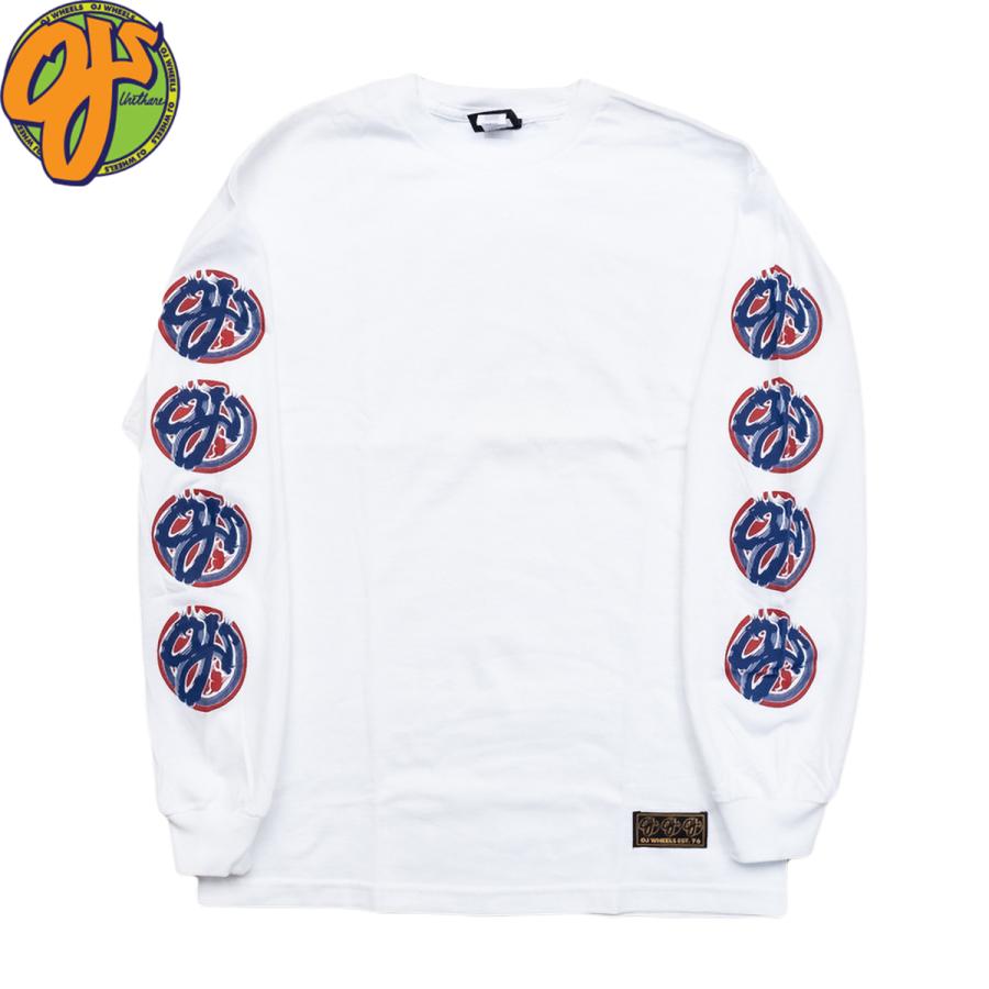 OJ WHEEL BRUSH LOGO L/S TEE white オージェーウィール ロンT 