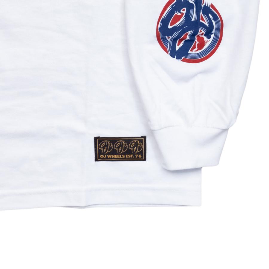 OJ WHEEL BRUSH LOGO L/S TEE white オージェーウィール ロンT 