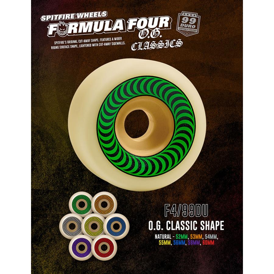 SPITFIRE WHEELS スピットファイヤー 99DU 58mm 60mm ogクラシック f4
