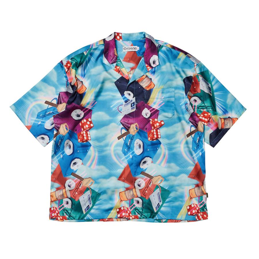 EVISEN RAINBOW SHIRT えびせん ゑ アロハシャツ 半袖シャツ｜oddball-skate-snow｜03