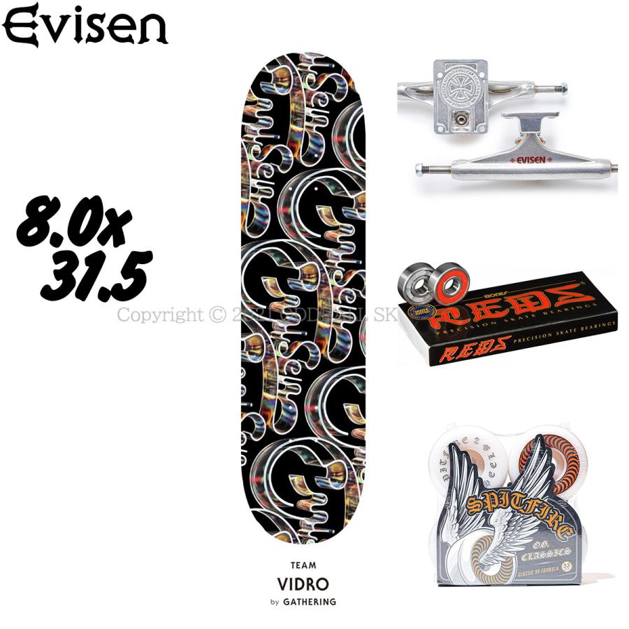 スケボーコンプリート 完成品 えびせん スケボー デッキ EVISEN VIDRO