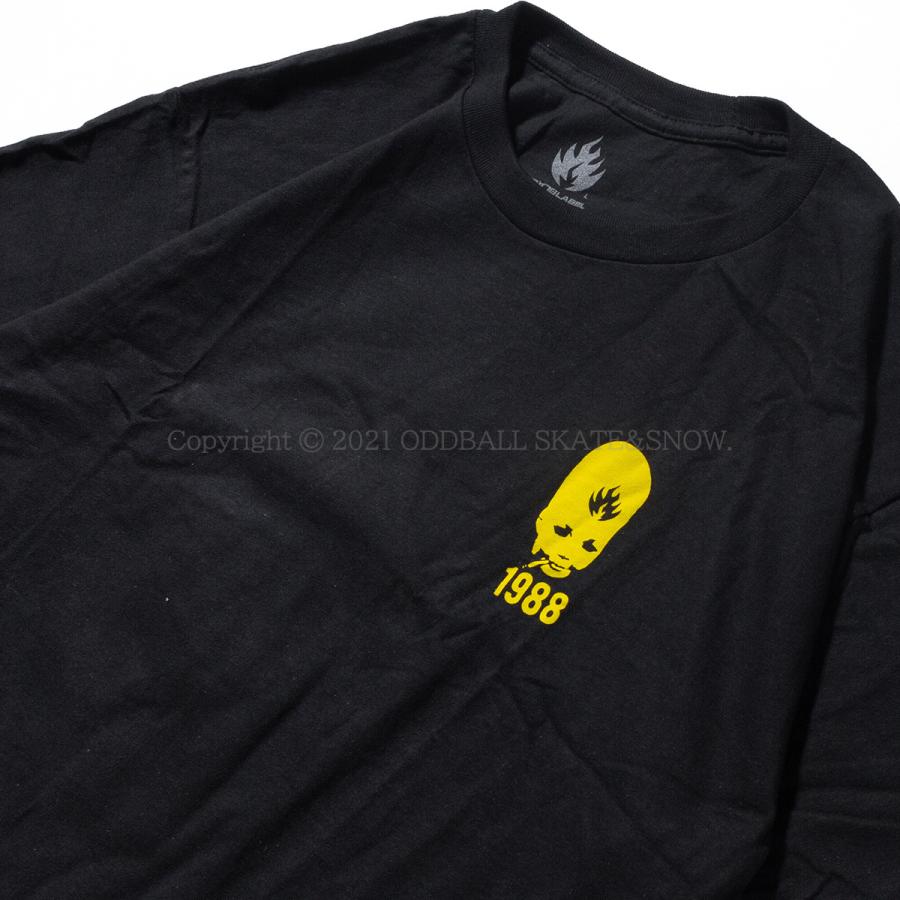 BLACK LABEL THUMB HEAD S/S TEE black ブラックレーベル スケートボード Tシャツ｜oddball-skate-snow｜05