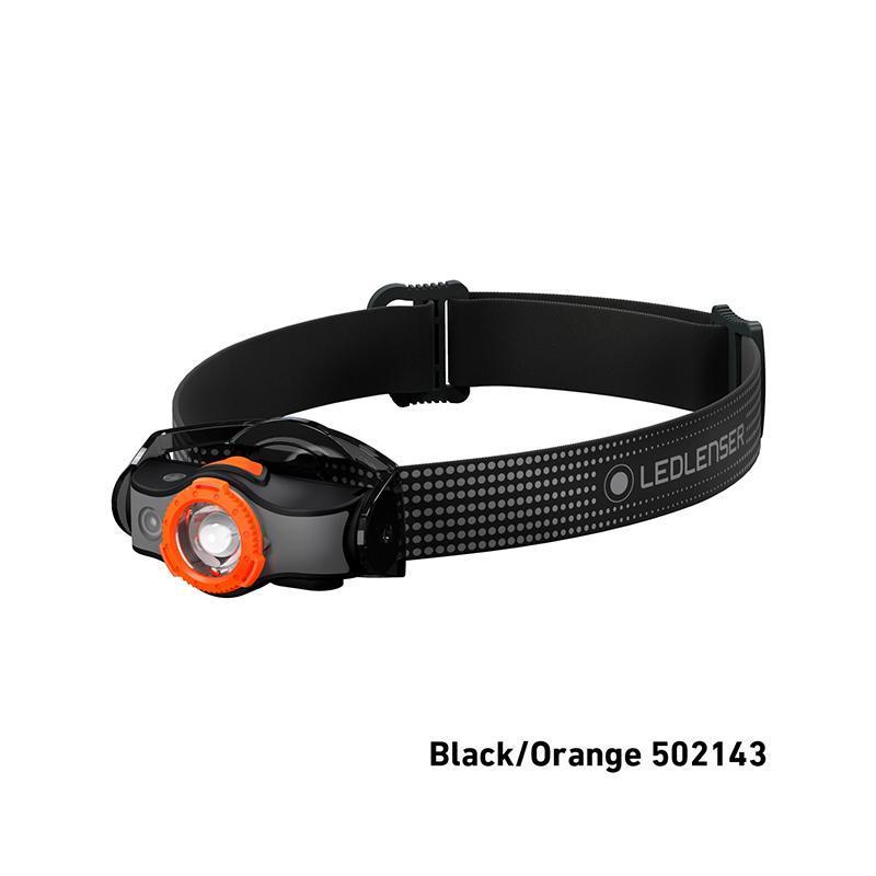 LEDLENSER MH5 BLACK 【SALE／69%OFF】 ORANGE 全てのアイテム ヘッドライト USB充電式 502143 レッドレンザー