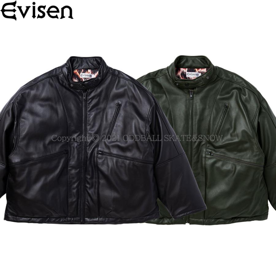 EVISEN SINGLE LEATHER DOWN JKT エビセン レザー ダウンジャケット