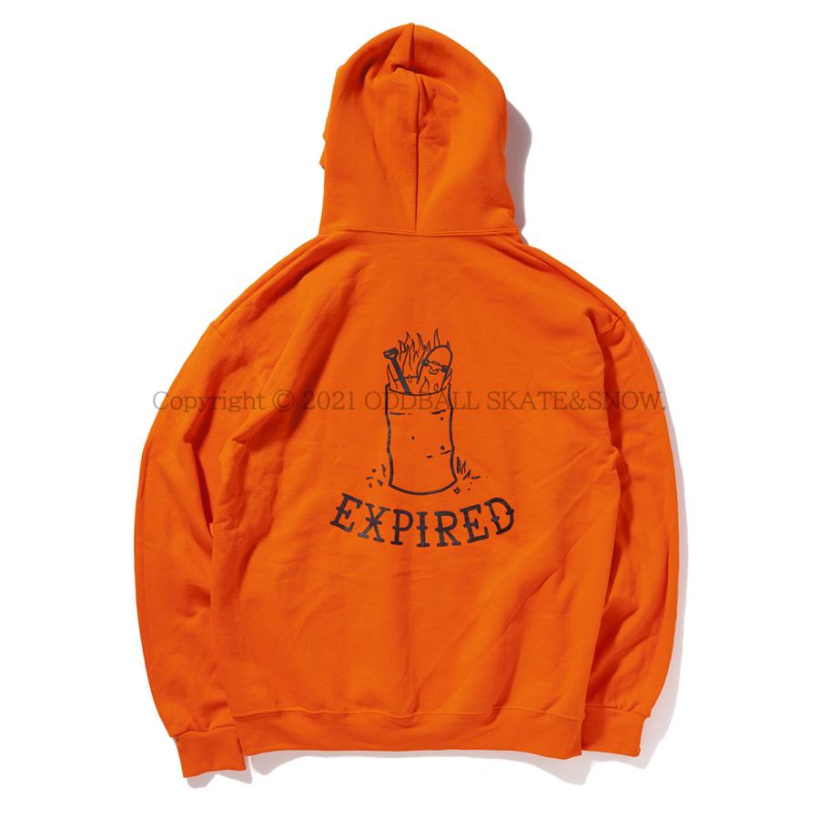 OUR LIFE BURNT HOODIE orange アワーライフ スウェットパーカー プルオーバー｜oddball-skate-snow｜04