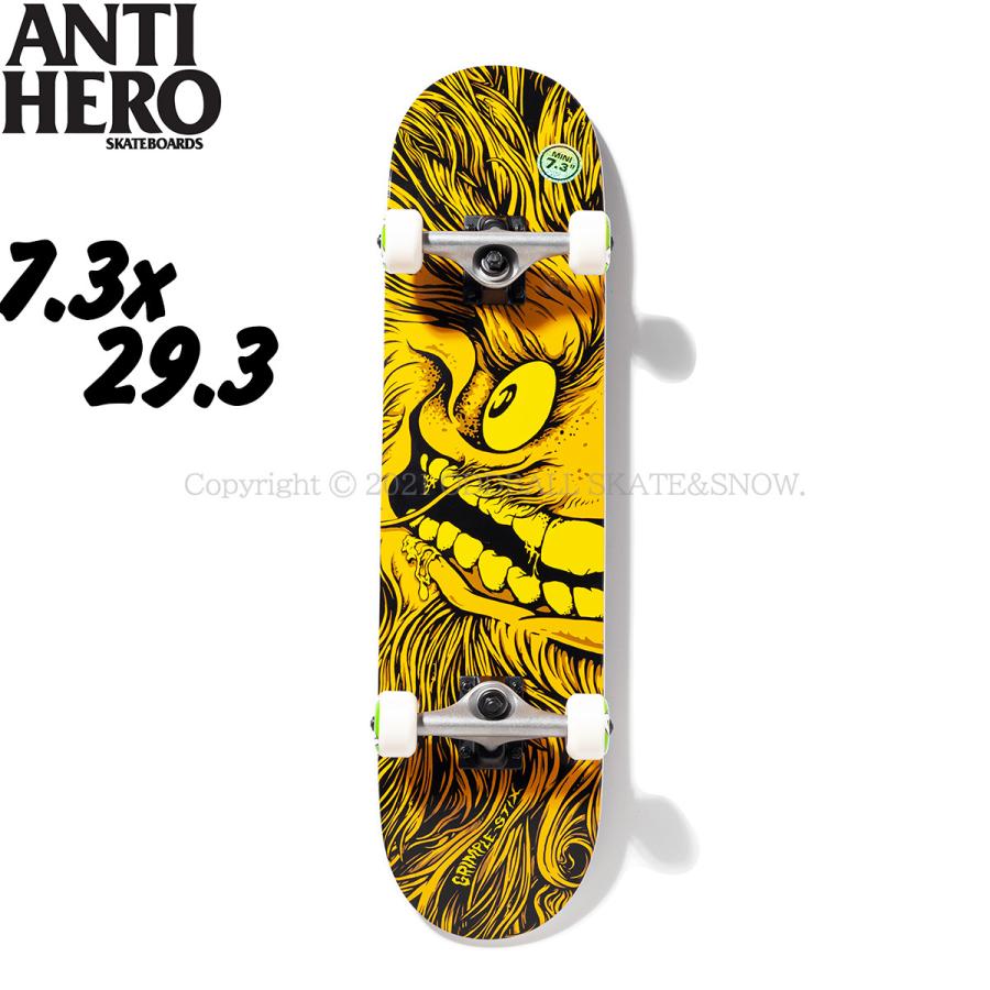 キッズ スケボーコンプリート 7.3 完成品 ANTI HERO GRIMPLE FULL FACE MINI 7.3 COMP