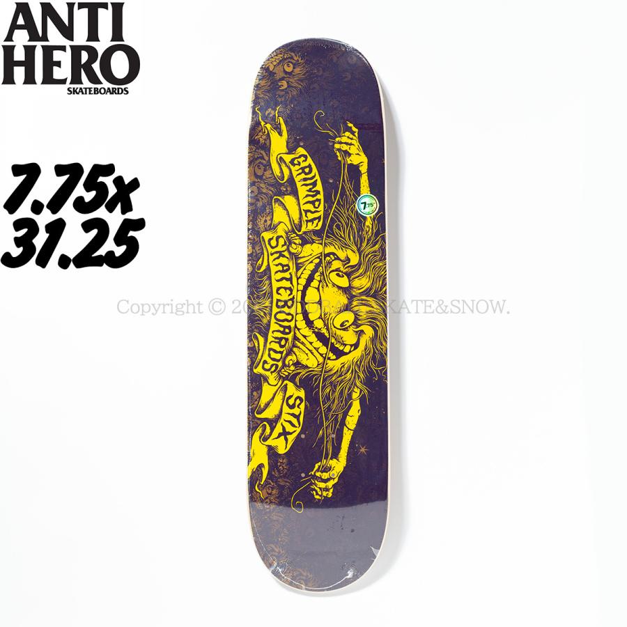 アンタイヒーロー 7.75インチ スケボー デッキ ANTI HERO SKATEBOARDS GRIMPLE PRICEPOINT 7.75｜oddball-skate-snow