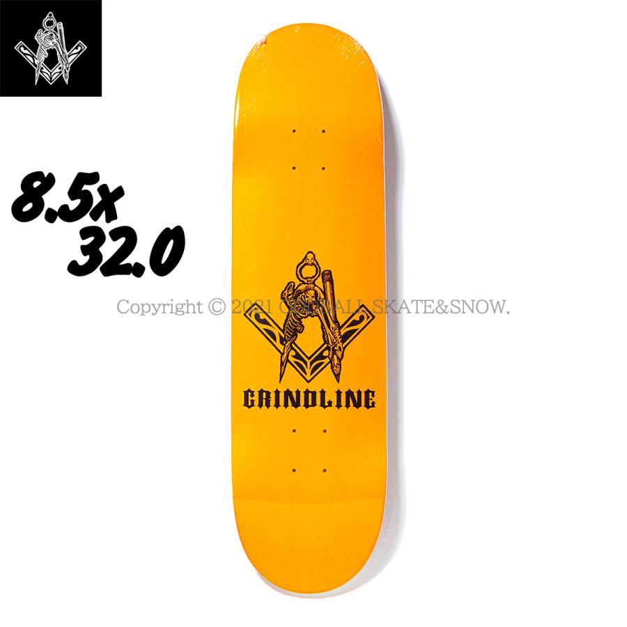 GRINDLINE SKATEBOARD LOGO ORANGE 8.5 グラインドライン スケボー
