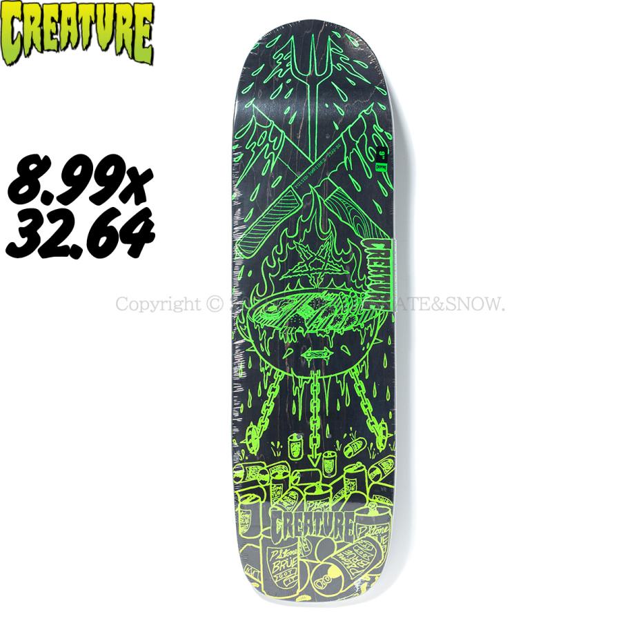 CREATURE SKATEBOARDS MARTINEZ STAB-BQ art by Sam Hitz 8.99インチ クリーチャー スケボー デッキ ミルトン・マルチネス｜oddball-skate-snow