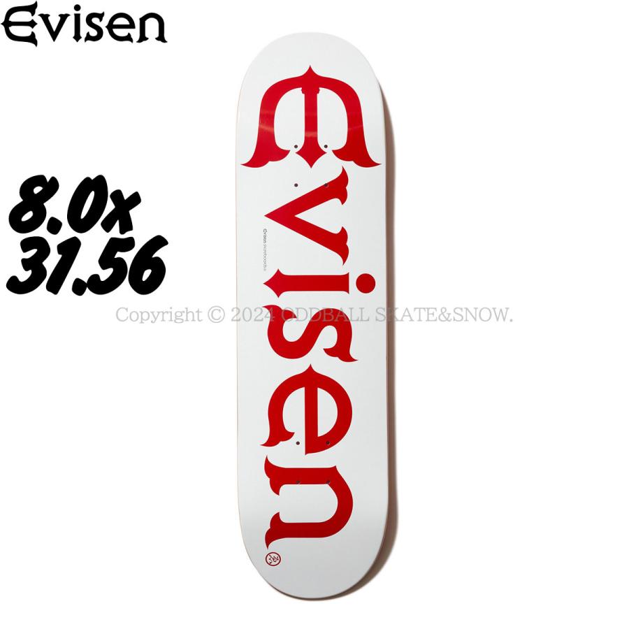 EVISEN 8.0インチ EVI-LOGO WHITE MELLOW CONCAVE 8.0 エビセン 