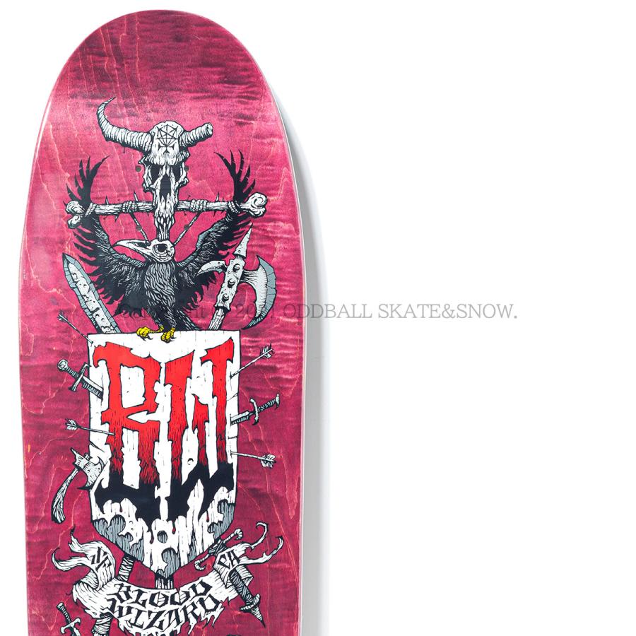 BLOOD WIZARD WAR HAMMER 9.75 CUSTOM SHAPE RED ブラッドウィザード デッキ カスタムシェイプ｜oddball-skate-snow｜04