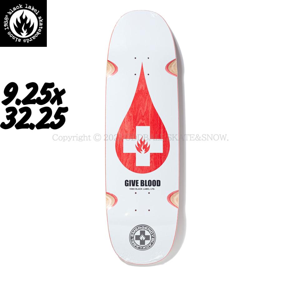 BLACK LABEL GIVE BLOOD CUSTOM SHAPE 9.25 ブラックレーベル スケボー