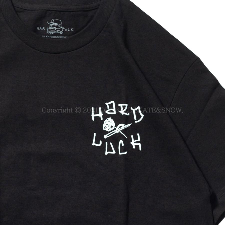 HARD LUCK Rose & Dagger S/S TEE black ハードラック 半袖Tシャツ｜oddball-skate-snow｜03