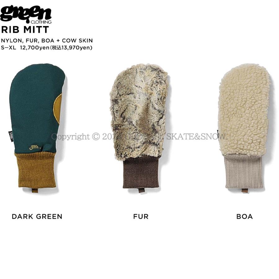 green 24-25 GREEN CLOTHING RIB MITT グリーンクロージング green 24-25 GREEN CLOTHING RIB MITT グリーンクロージング