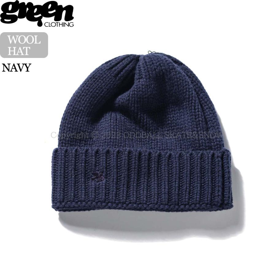 green（グリーン） 23-24 GREEN CLOTHING WOOL HAT Navy グリーン