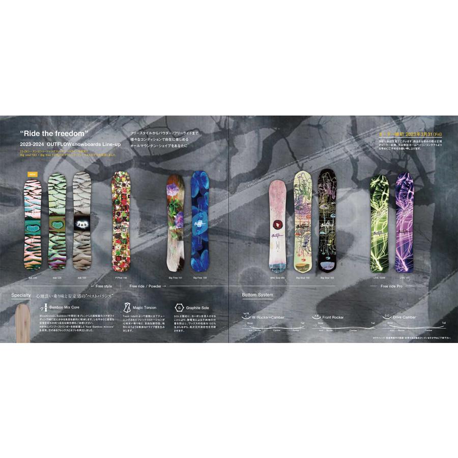 アウトフロー outflow Live 154 WIDE 22-23 OUTFLOW SNOWBOARDS / LIVE 154 Wide | ミッドレングス