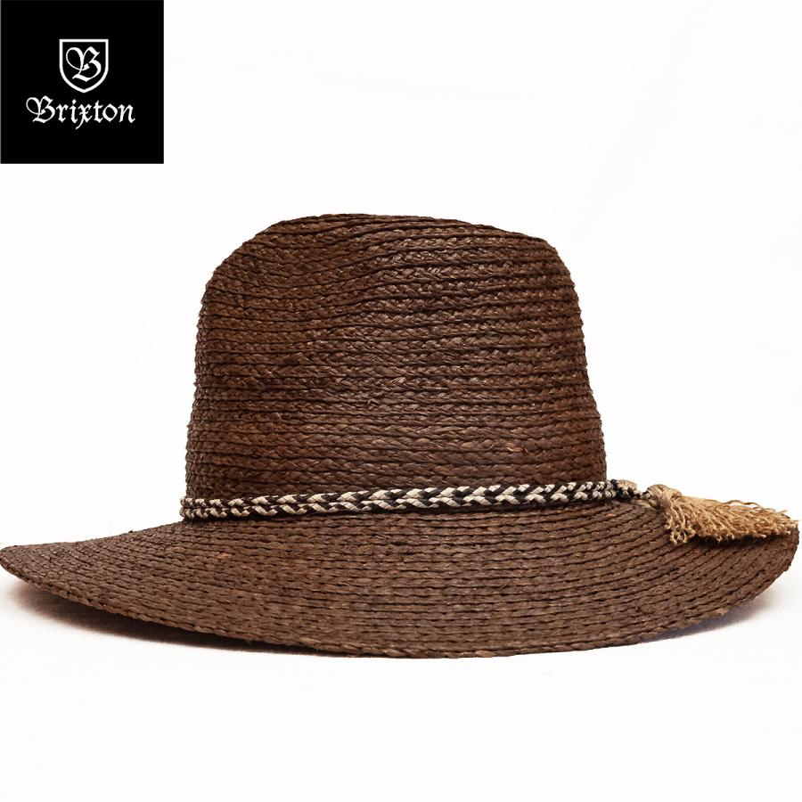 BRIXTON（ブリクストン） BRIXTON BOOKER FEDORA BROWN ハット 麦わら