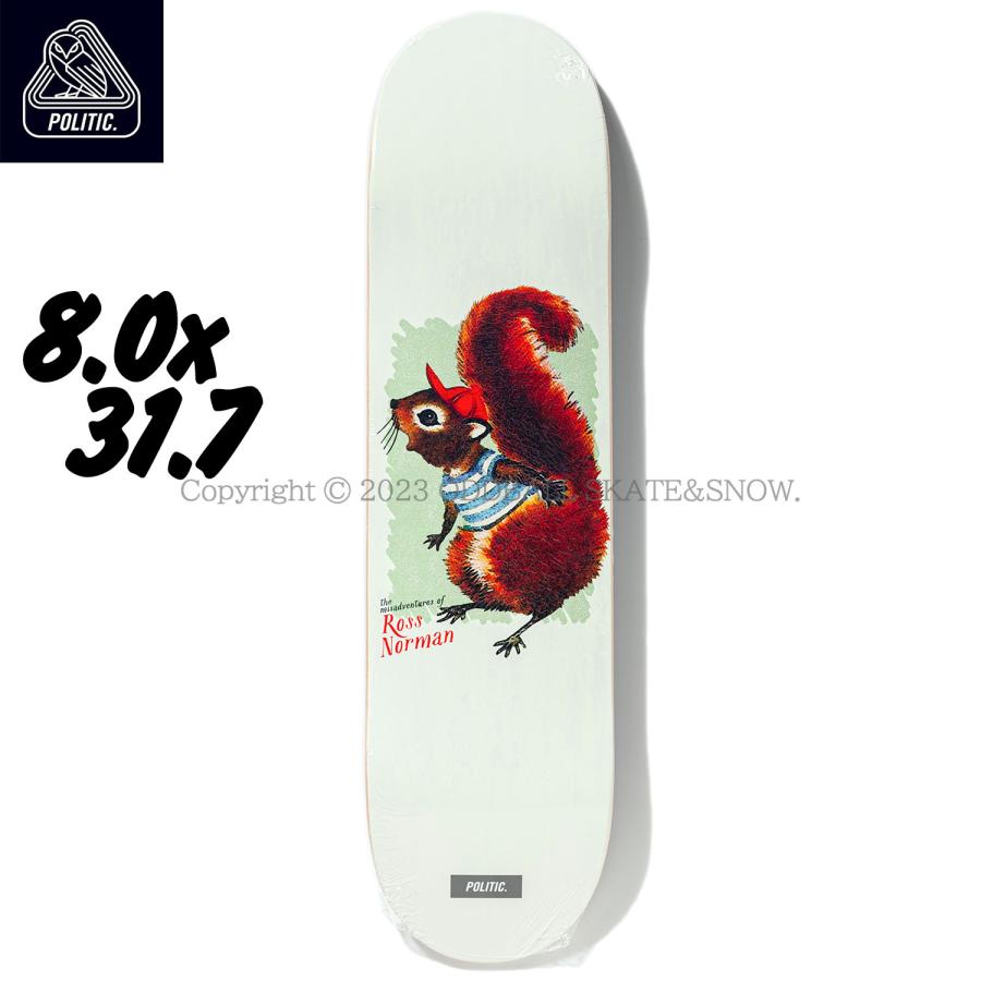 新品 POLITIC 8.0 NORMAN MISADVENTURE DECK POLITIC 8.0インチ Norman Misadventure ポリテック スケボー デッキ