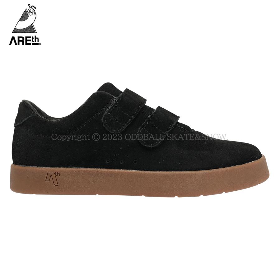 AREth（アース） スケボー シューズ AREth LATE I VELCRO Black Gum 