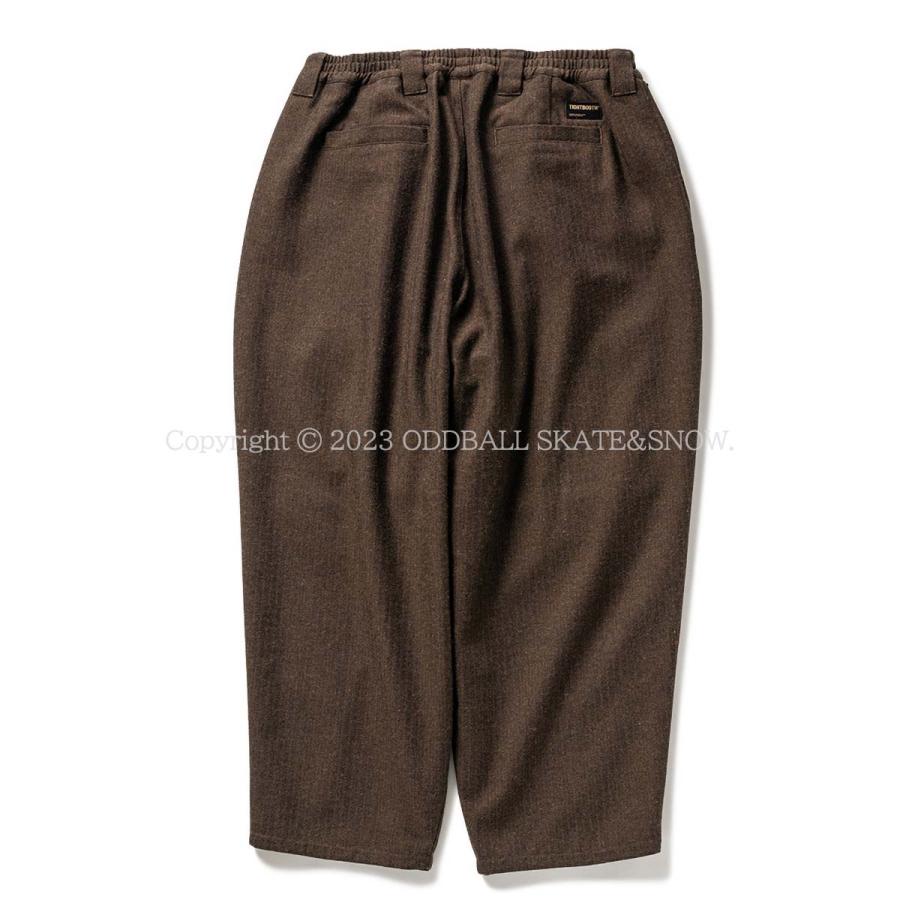 タイトブース TBPR Tightbooth WOOL HERRINGBONE BALLOON PANTS Brown ウール ヘリンボーン バルーンパンツ｜oddball-skate-snow｜02