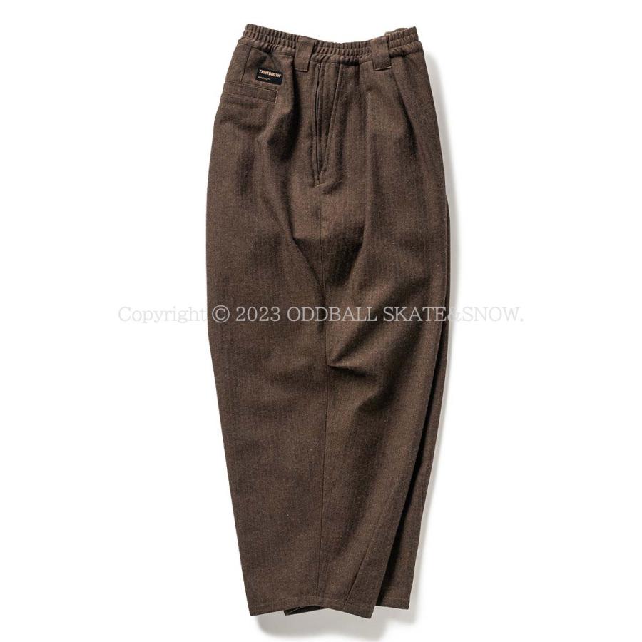 タイトブース TBPR Tightbooth WOOL HERRINGBONE BALLOON PANTS Brown ウール ヘリンボーン バルーンパンツ｜oddball-skate-snow｜03