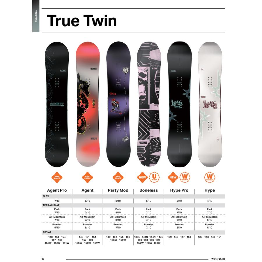ROME SDS 早期予約 25-26 SNOWBOARDS BONELESS ローム ROME SDS 早期予約 25-26 SNOWBOARDS BONELESS ローム