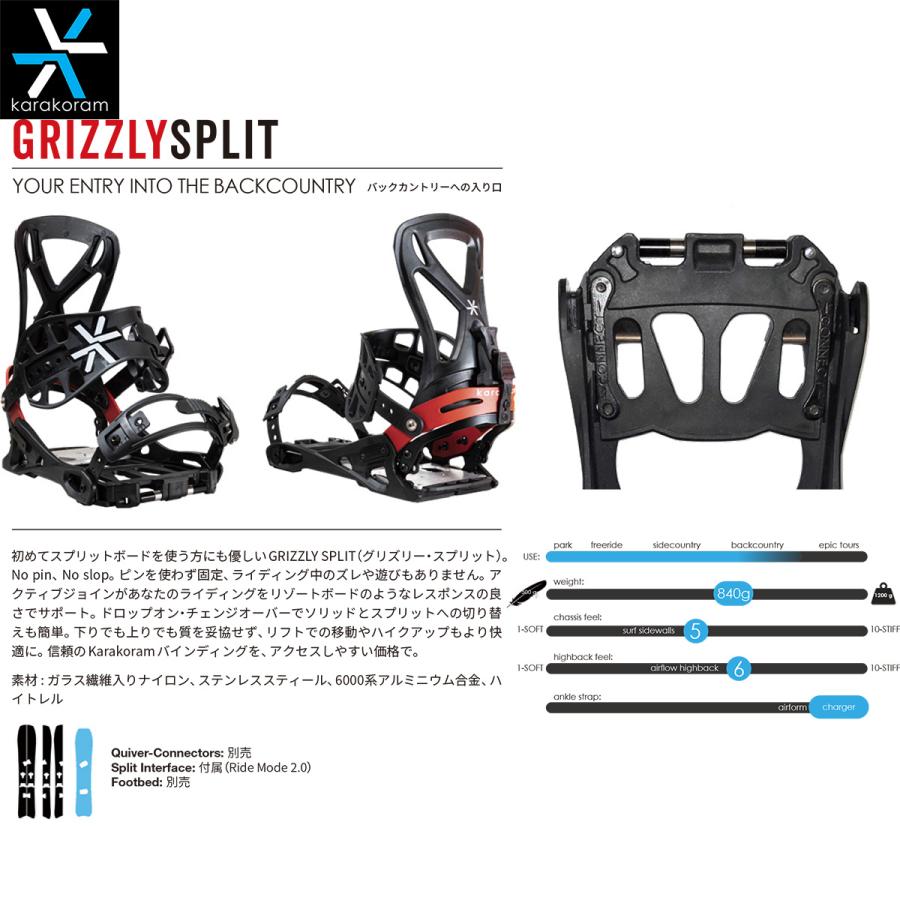 早期予約 25-26 KARAKORAM PRIME GRIZZLY+ Splitboard Interface2.0