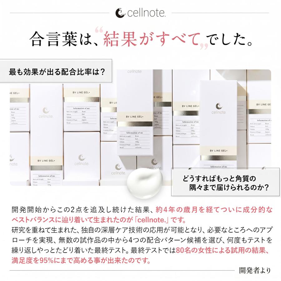 cellnote BV LINE GEL+ 100g 2本セット バストケアジェル cellnote. BV LINE GEL+ 100g お得な2個セット10%OFF