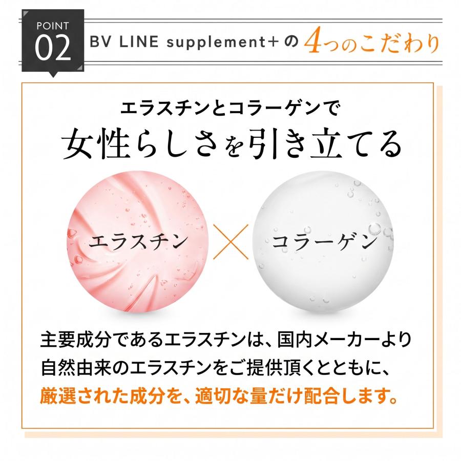 ボディケア サプリ cellnote. BV LINE supplement+ 60粒入 エラスチン