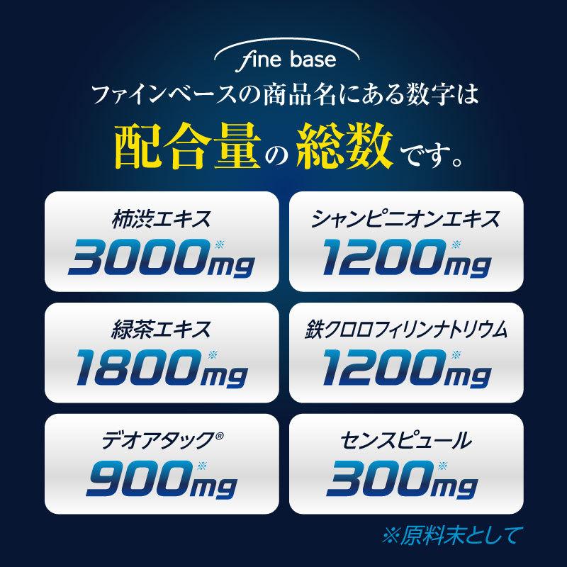 エチケットサプリ finebase メンズデオ8400 60粒入(約30日分) お得な3