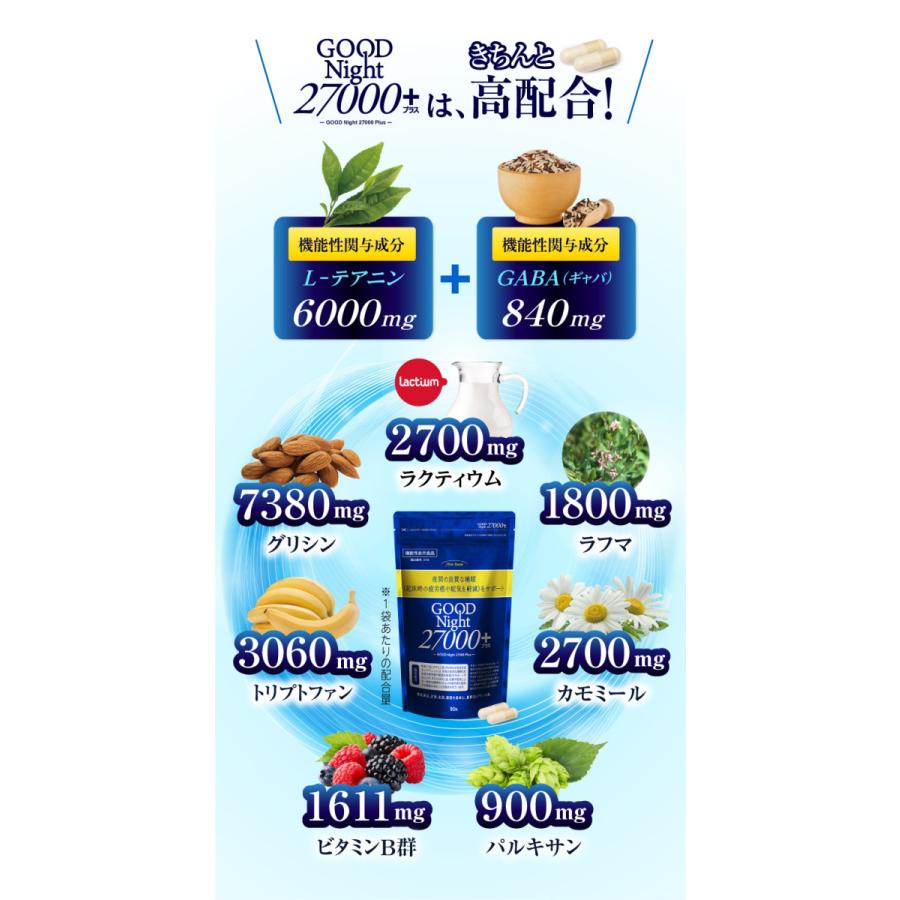 睡眠 サプリ finebase グッドナイト27000+ お得な2個セット5%OFF 送料