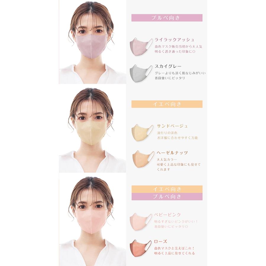不織布マスク 3Dマスク 20枚 【タイプB】 立体マスク 血色マスク