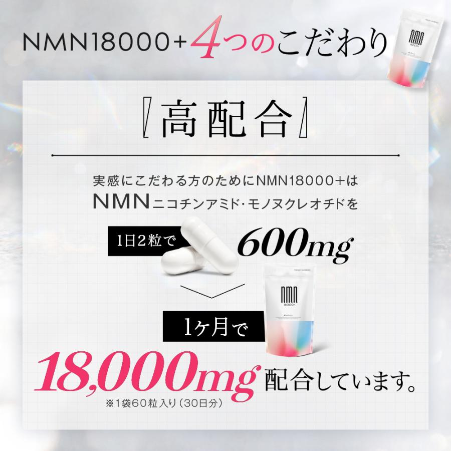 finebase NMN 18000+ 60粒入(約30日分) 日本製 純度99%以上 高配合 サプリメント　お得な3個セット10%OFF｜odecomart｜09