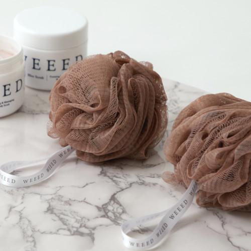 WEEEDブリススクラブ3点set  泡立てネット・ボディブラシ付き WEEED 【WEEED ブリススクラブ 120g ＆ オリジナル泡立てネット