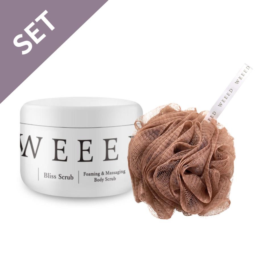 WEEED スクラブ・ジェル・泡立てネット WEEED（ウィード） ブリススクラブ 360g & 泡立てネット シングル