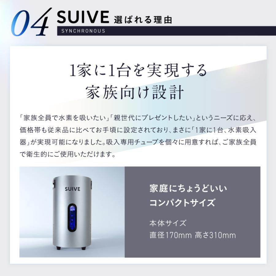 家庭用水素吸入器 SUIVE スイーブ [メーカー保証1年] 水素 酸素 同時