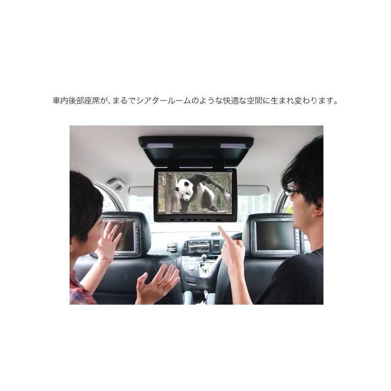 フリップダウンモニター 15.6インチ リアモニター スリム設計 : 防犯