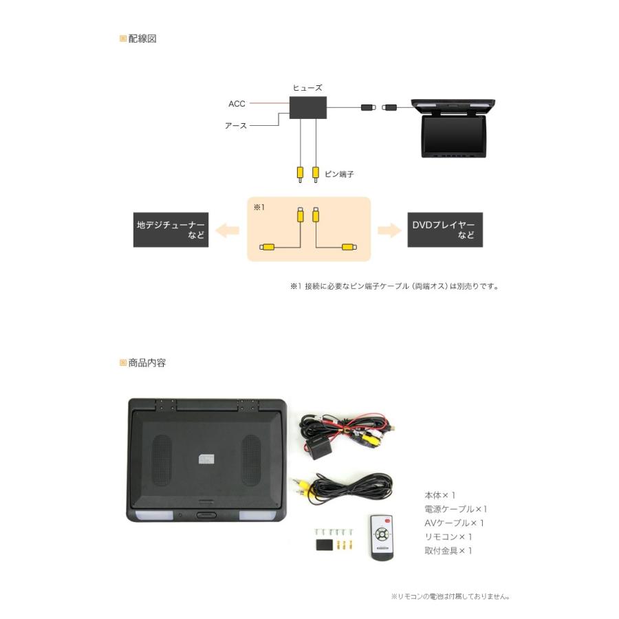 フリップダウンモニター 15.6インチ リアモニター スリム設計 : 防犯