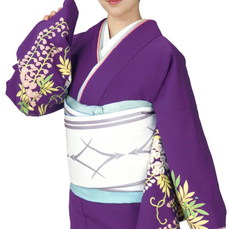 裾引き 引き摺り 仕立て上がり紫地しだれ藤 舞踊 踊り 衣装 衣裳 裾引き 引き摺り 仕立て上がり紫地しだれ藤 舞踊 踊り 衣装 衣裳