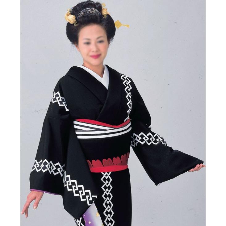 裾引き 引き摺り お引き 仕立て上がり 着物 きもの 黒地 吉原 裾引き 引き摺り お引き 仕立て上がり 着物 きもの 黒地 吉原