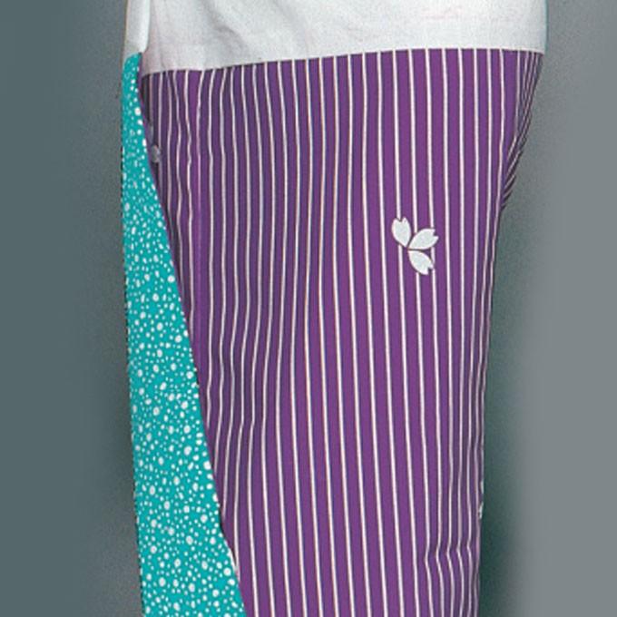 腰下 裾引き 稽古用 舞踊 紫地 縦縞 桜 日舞 : ODORI Company - 通販