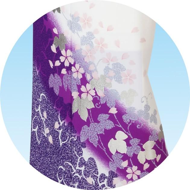 未使用品　附下　着物　臈纈染　紫　しつけ付　／481 未使用品 附下 着物 臈纈染 紫 しつけ付 ／481 - メルカリ