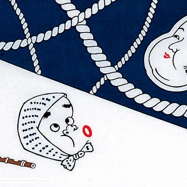 手ぬぐい 本染 おかめ ひょっとこ格子にのしめ 日舞 舞踊 イベント