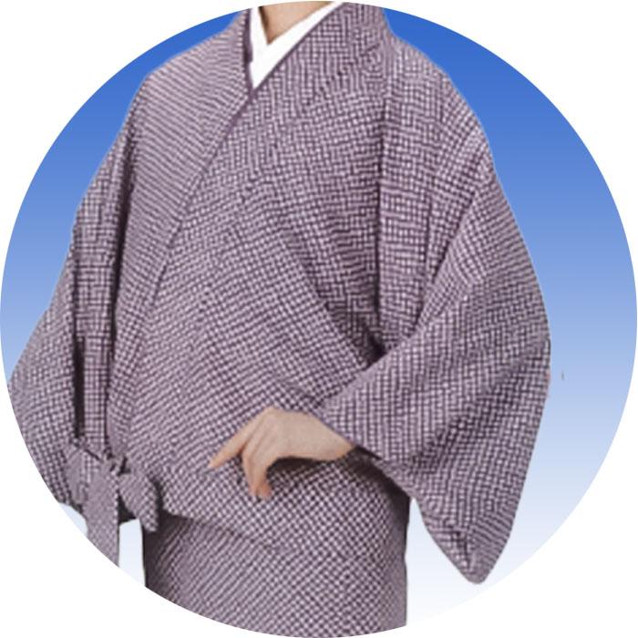 二部式着物 茶色 緑 黒 エンジ 縞 紫 チェック 桜 : ODORI Company
