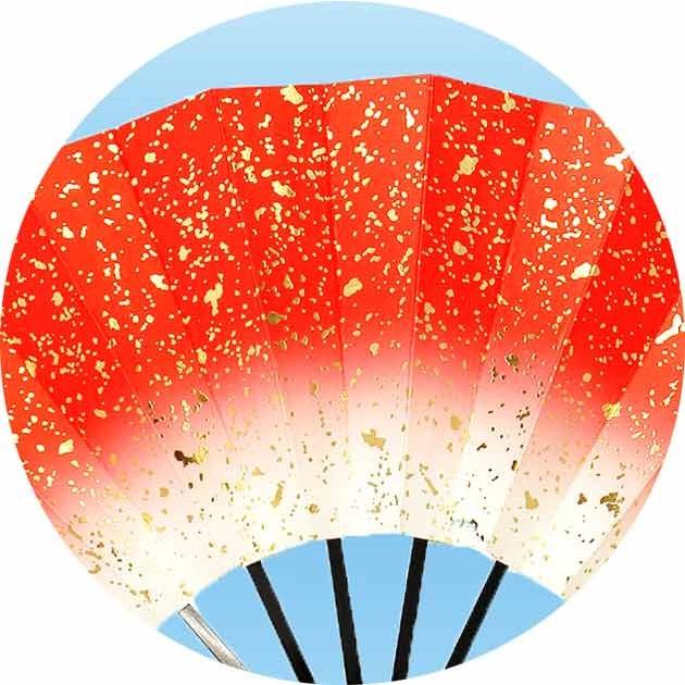 舞扇子 扇子 踊り用 ボカシ 砂子 赤 緑 ブルー 紫 黄舞台用 日本舞踊