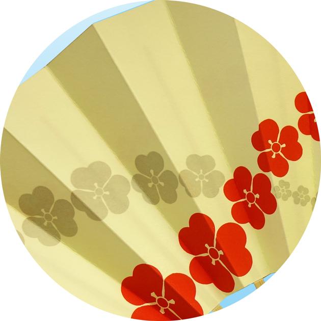 舞扇子 扇子 踊り用 片喰流水 かたばみ 白竹 9寸5分 若柳流 : ODORI