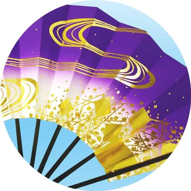 舞扇子 扇子 踊り用 扇子箱入 金色紙に流水 黒塗り 飾り 撮影用 舞扇子 扇子 踊り用 扇子箱入 金色紙に流水 黒塗り 飾り 撮影用