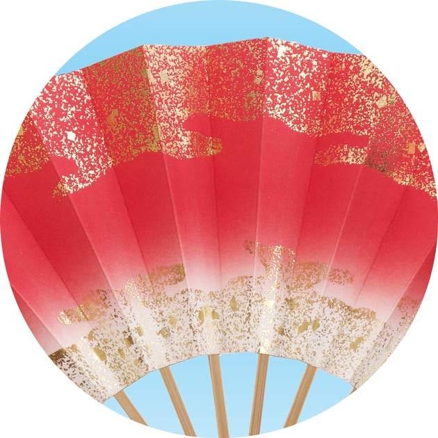 舞扇子 踊り用 扇子 天地雲砂子 白竹 踊り よさこい 飾り おうぎ