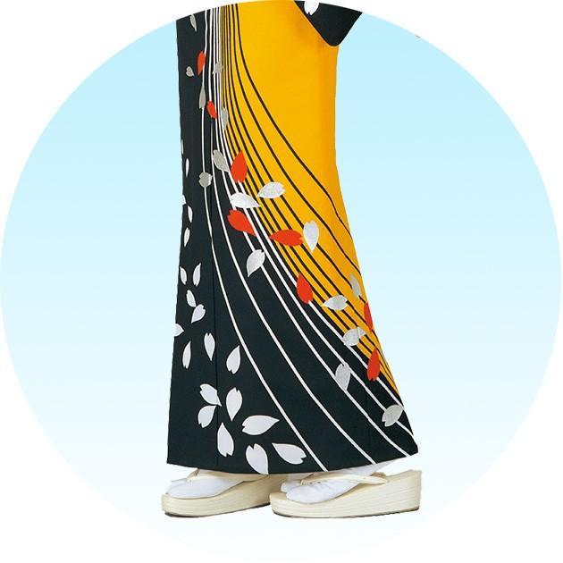 踊り絵羽 附下 訪問着 【仕立上り】 絵羽 白 黄 セミオーダー : ODORI