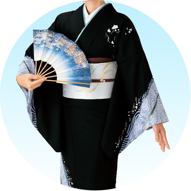 踊り絵羽 附下 訪問着 仕立上り 絵羽 黒 セミオーダー : ODORI Company